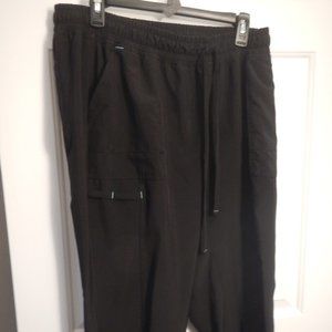 6- scrub star black lg scrub pants.